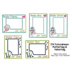 ITH Fotorahmen Muttertag Vatertag - inkl. Oma, Opa & Uroma